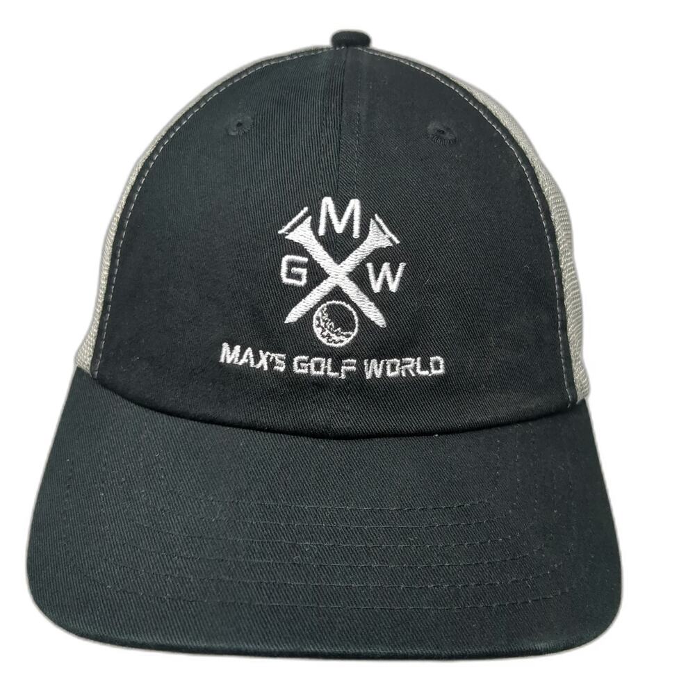 Queensboro Trucker Hat Black OSFM Mesh Back Snapback Max's Golf World Golfing